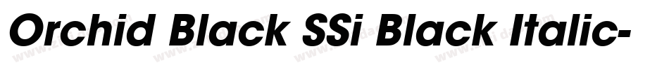Orchid Black SSi Black Italic字体转换